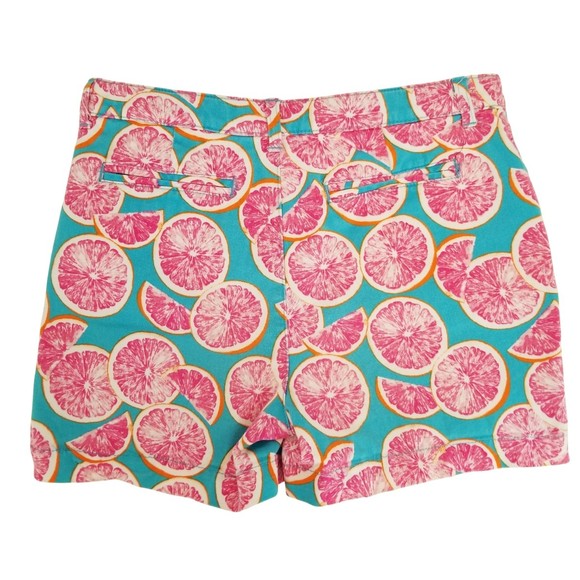 Crown & Ivy Shorts Girls 16 Pink White Print Adjustable Waist Pockets - Picture 2 of 11
